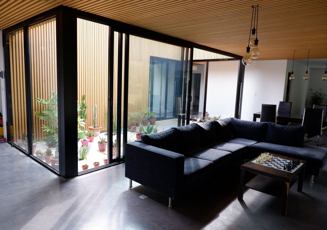 Vue du salon sur le patio