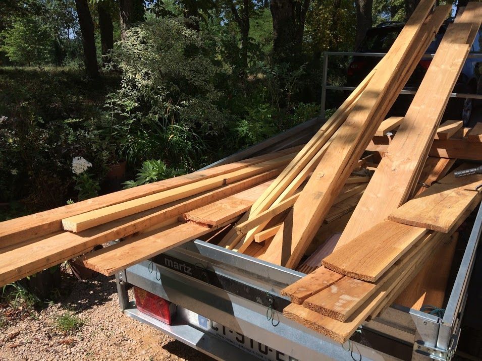 Bois récupéré sur le chantier