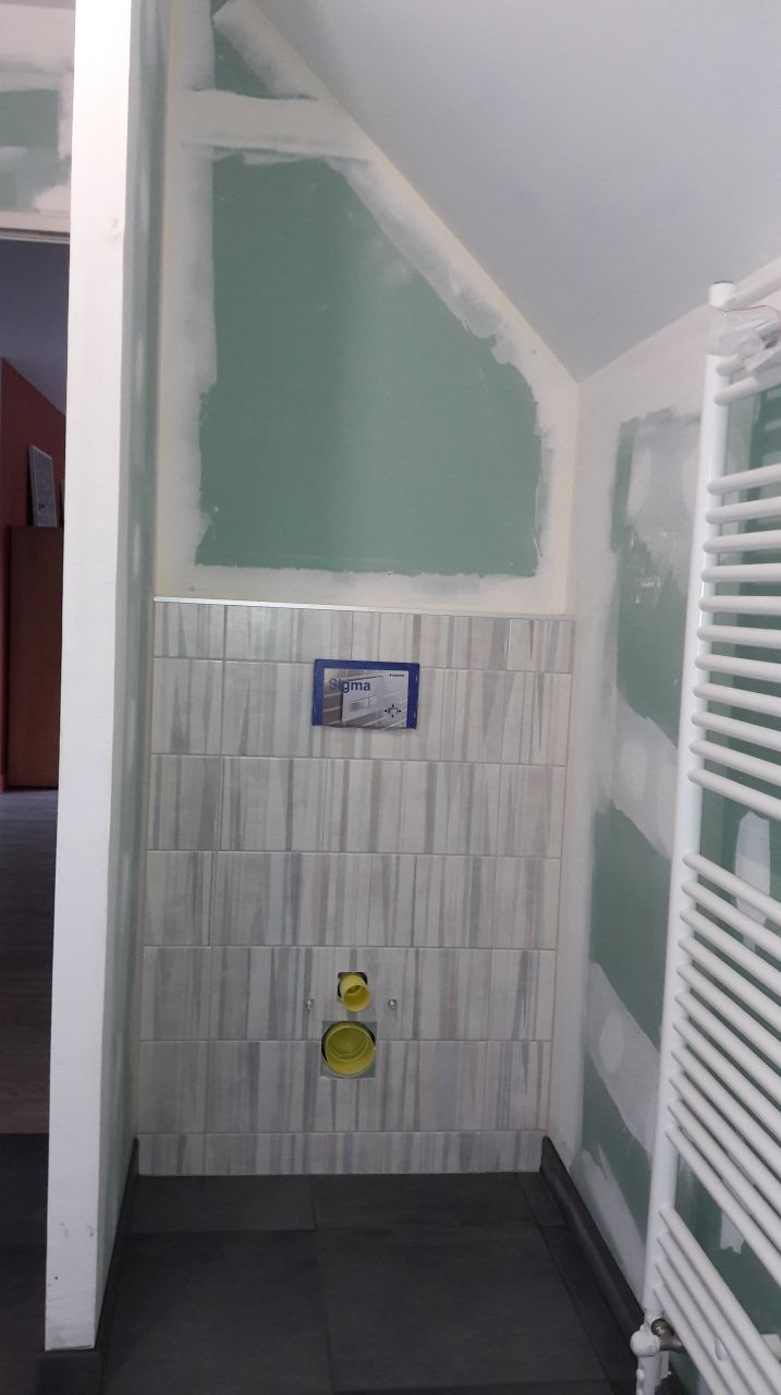 Salle de bains étage carrelée