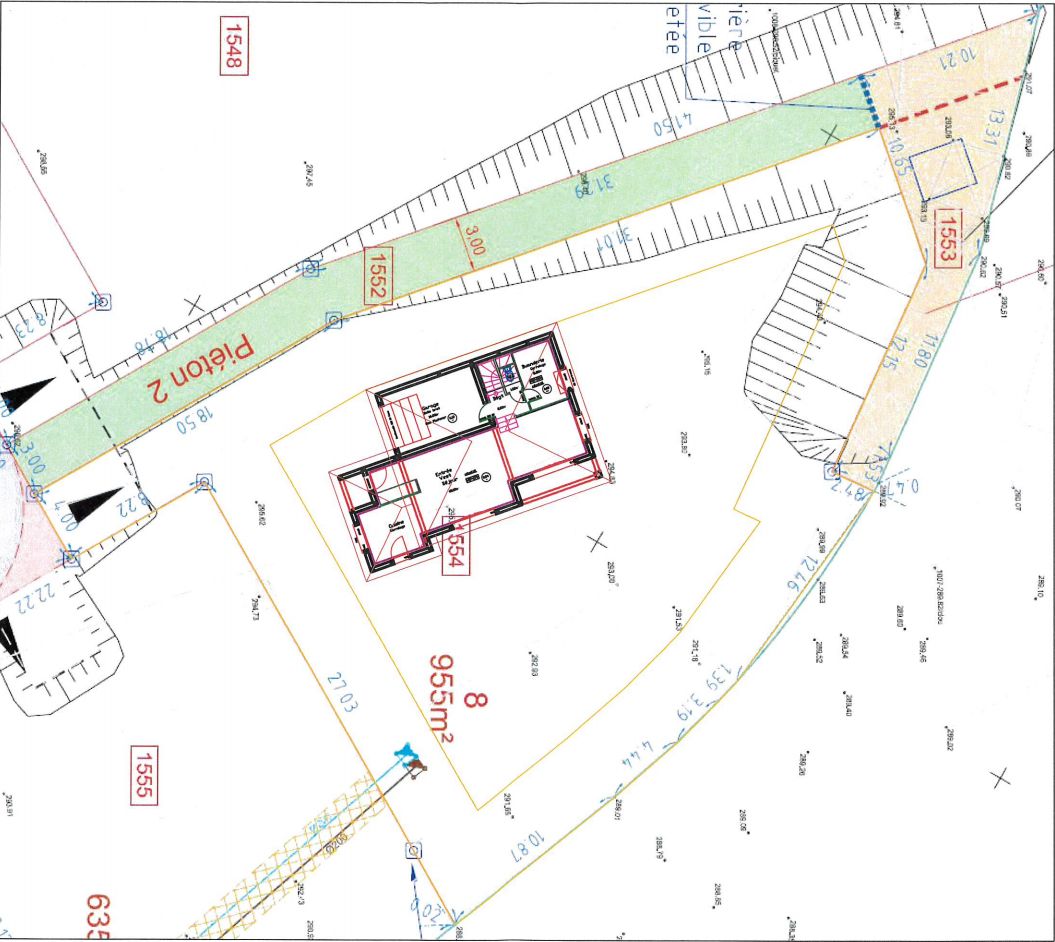 Implantation de la maison sur le terrain