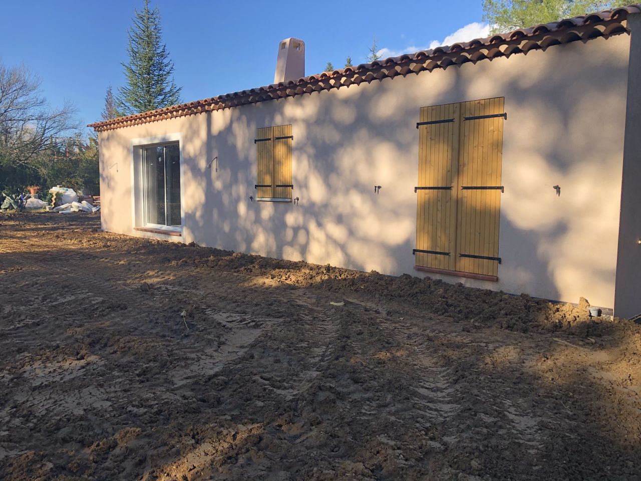 Vue côté Sud terrassement terminé