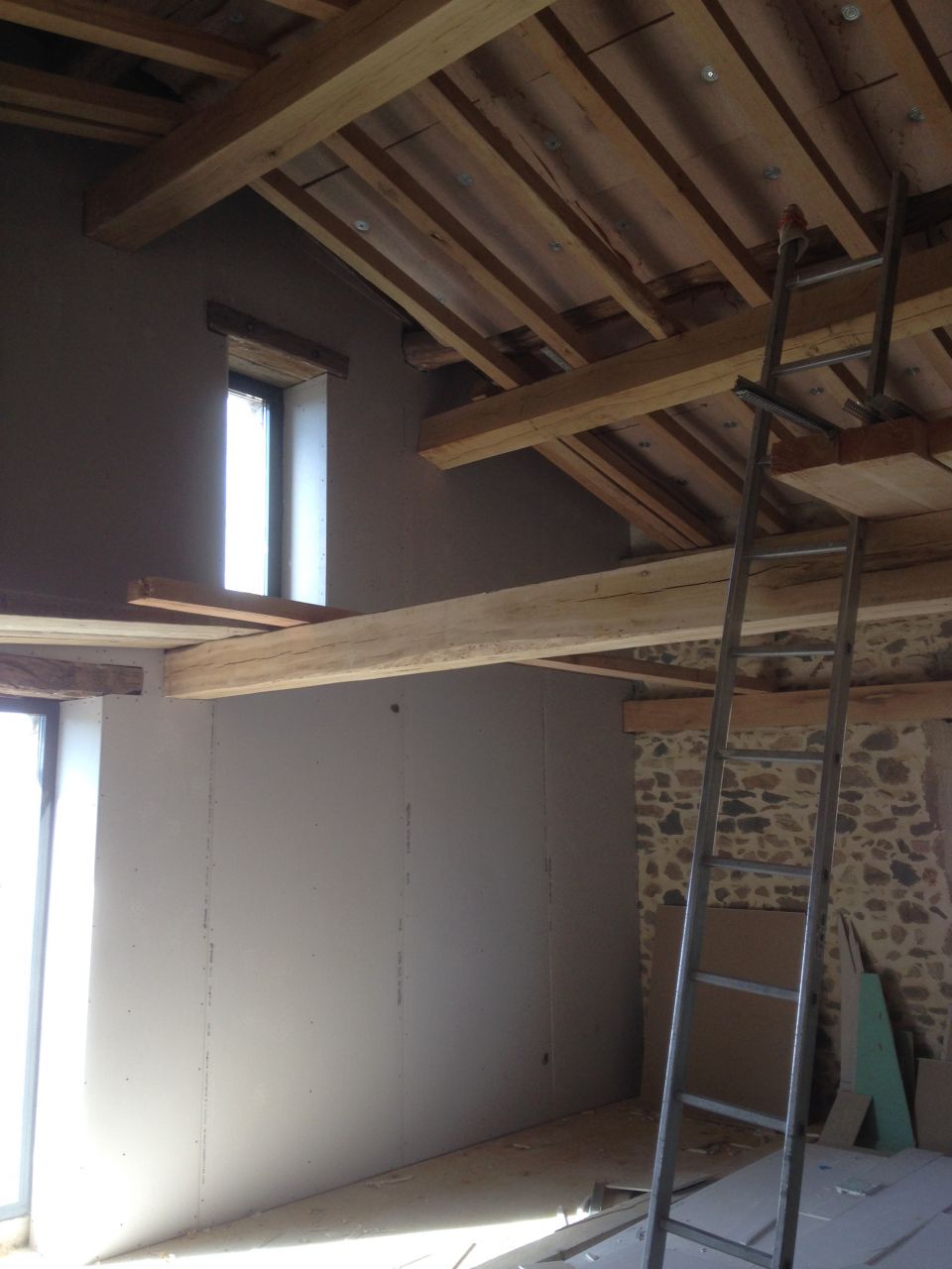 Salon / salle à manger.
<br />
mur d'en face sera isolé par l'extérieur