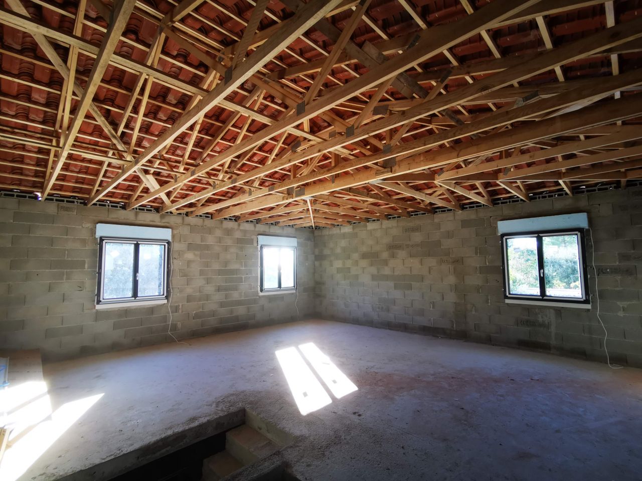 Fenêtres des chambres de l'étage