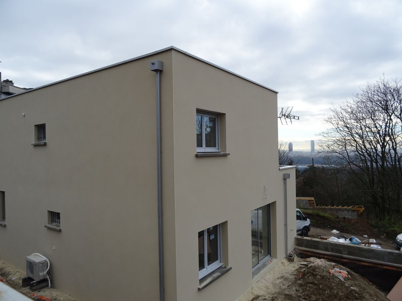 Deuxième couche enduit G20 parex finition grattée