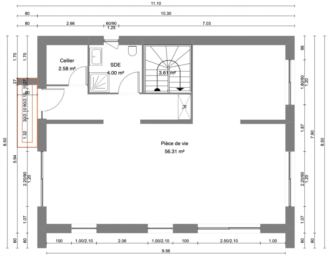 Plan RDC - Proposition du constructeur