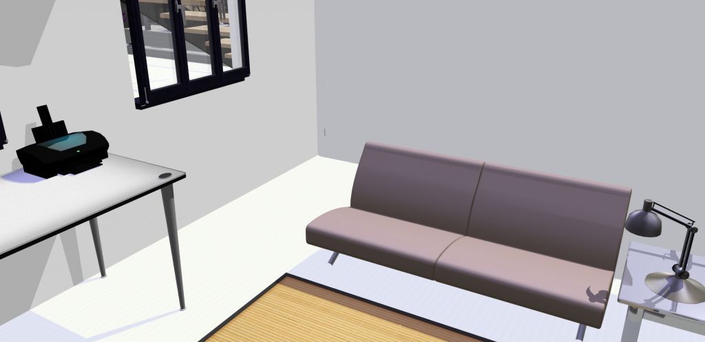 on mettra un canapé convertible dans le bureau pour faire chambre d'appoint.