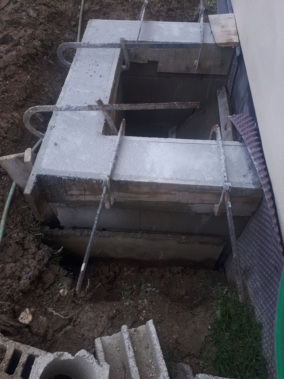 construction de l entrée du vide sanitaire