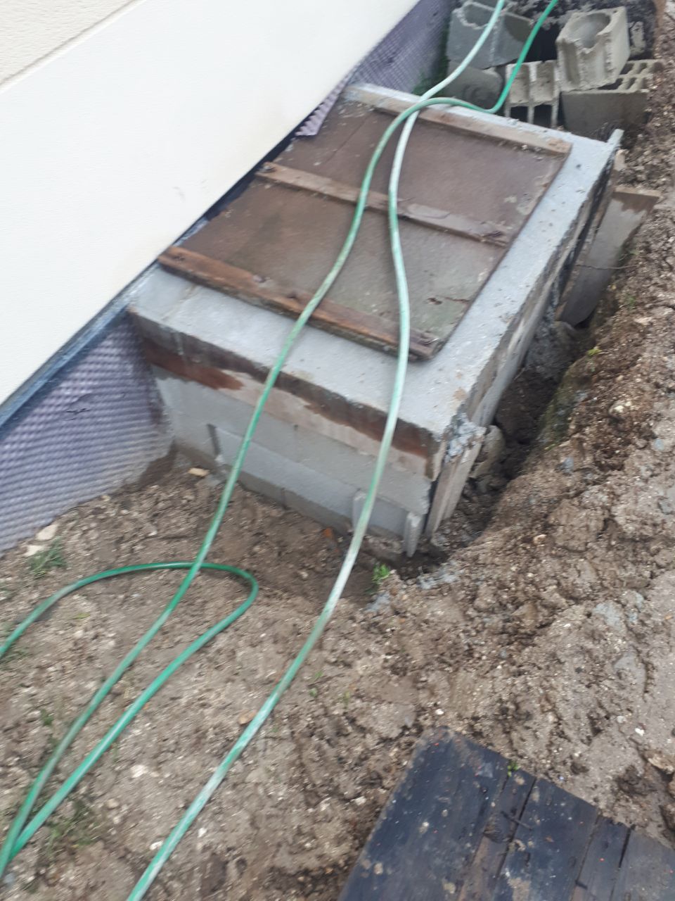 construction de l entrée du vide sanitaire