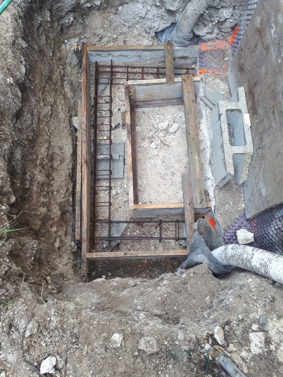 construction de l entrée du vide sanitaire