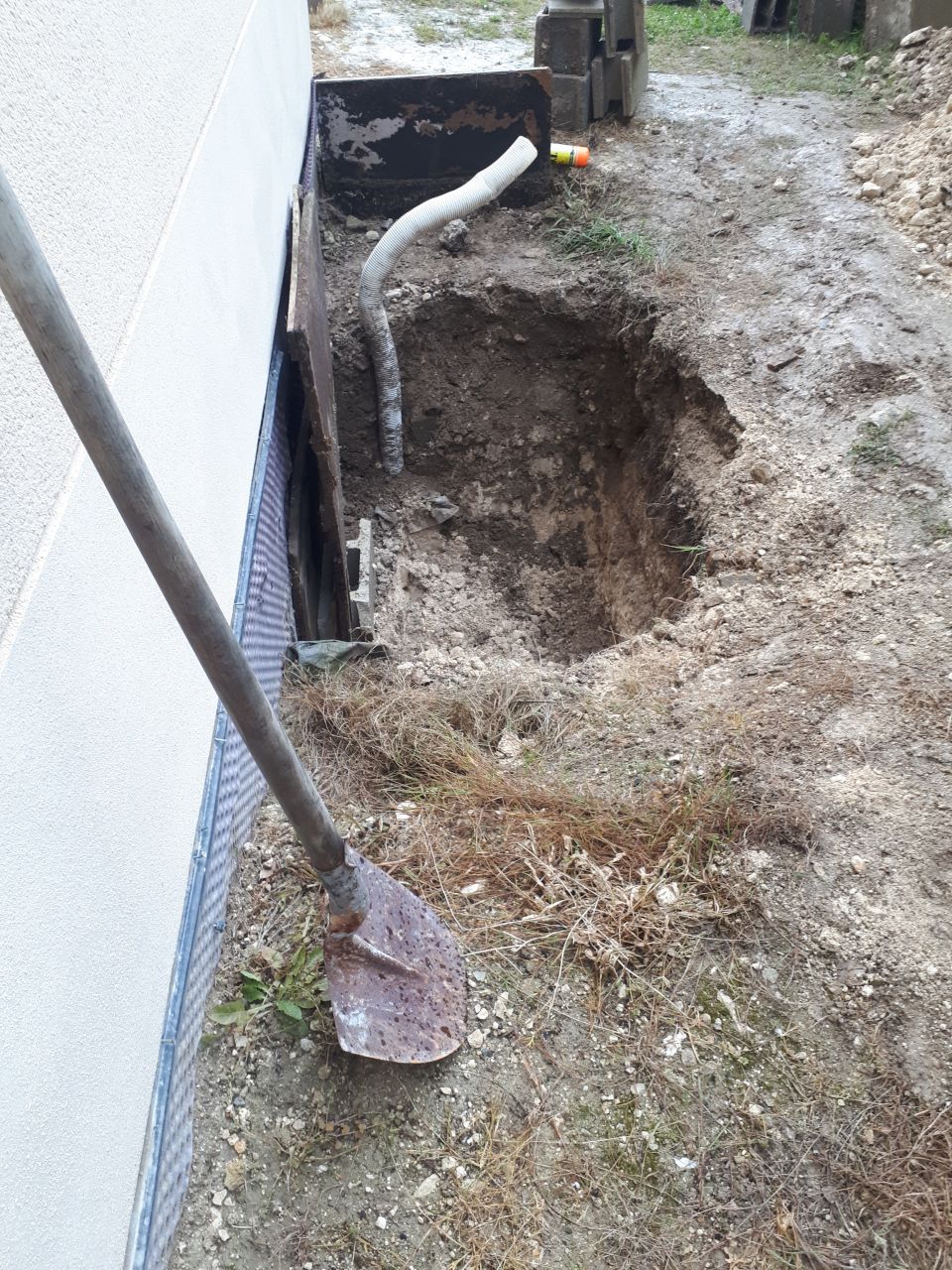 construction de l entrée du vide sanitaire