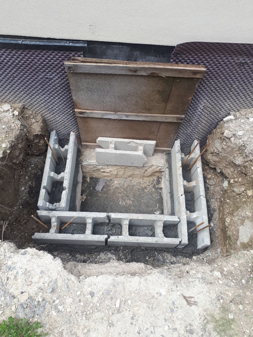 construction de l entrée du vide sanitaire