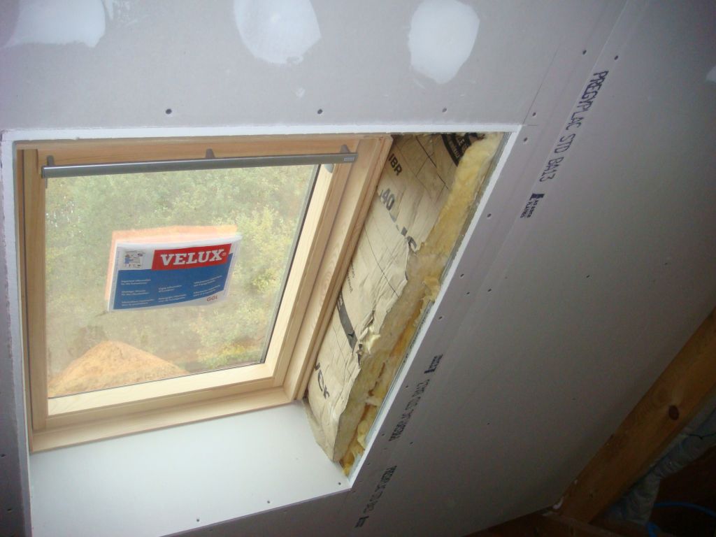 Isolation et placo autour du velux