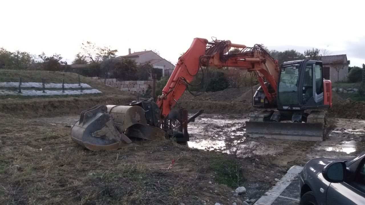 Terrassement pour implantation de la maison