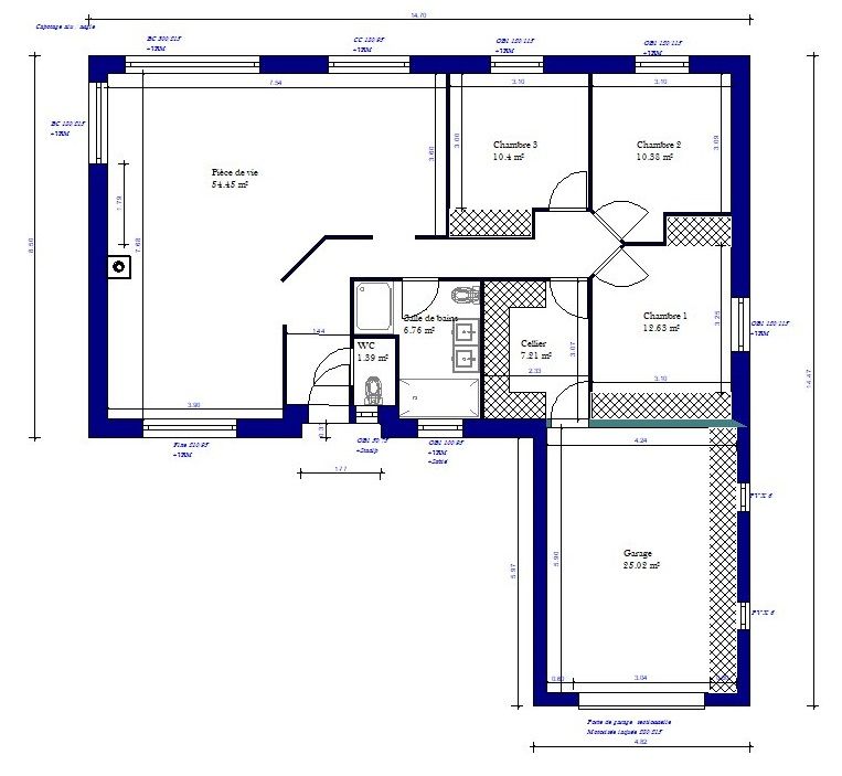 Plain pied 3 chambres