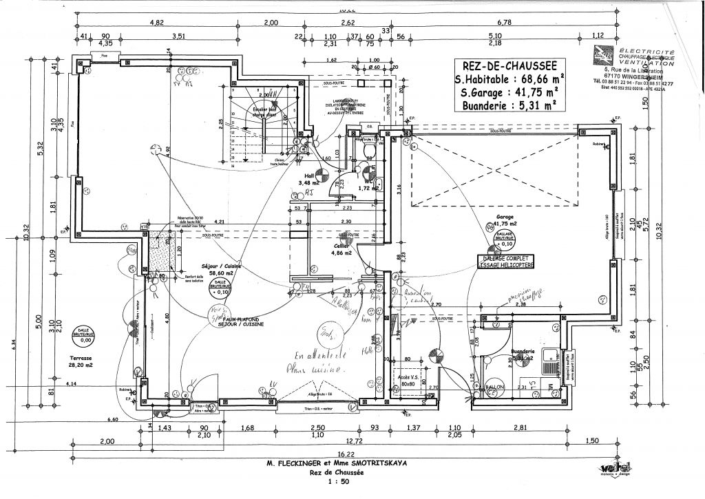 projet d'implantation lectrique - RDC