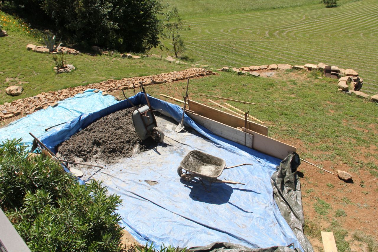 Début remplissage béton