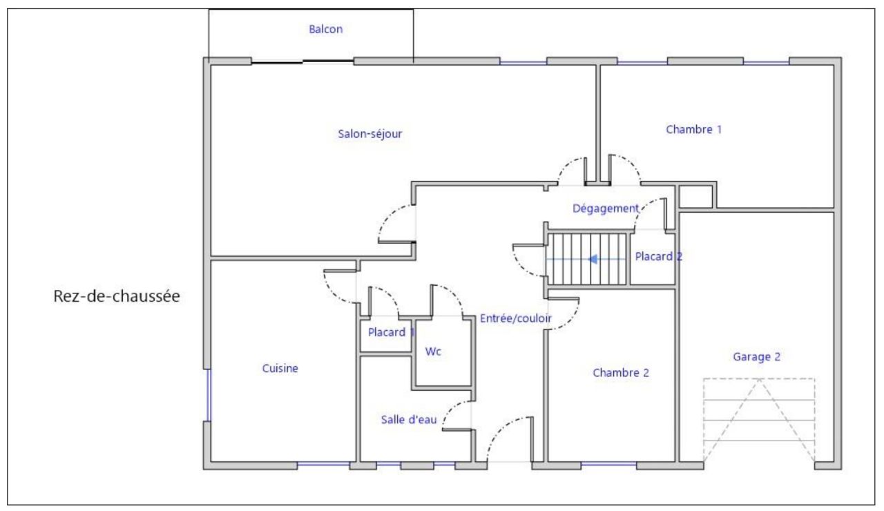 Plan maison existante avant travaux