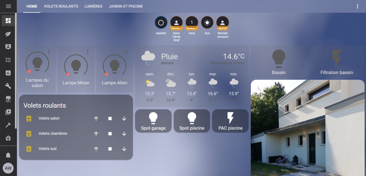 Domotique via Home Assistant