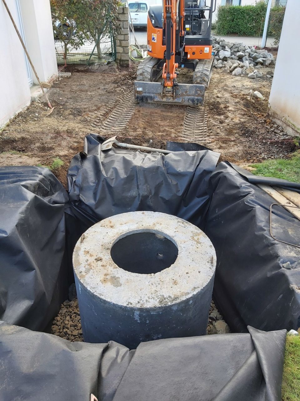 Puit perdu pour les eaux de ruissellement