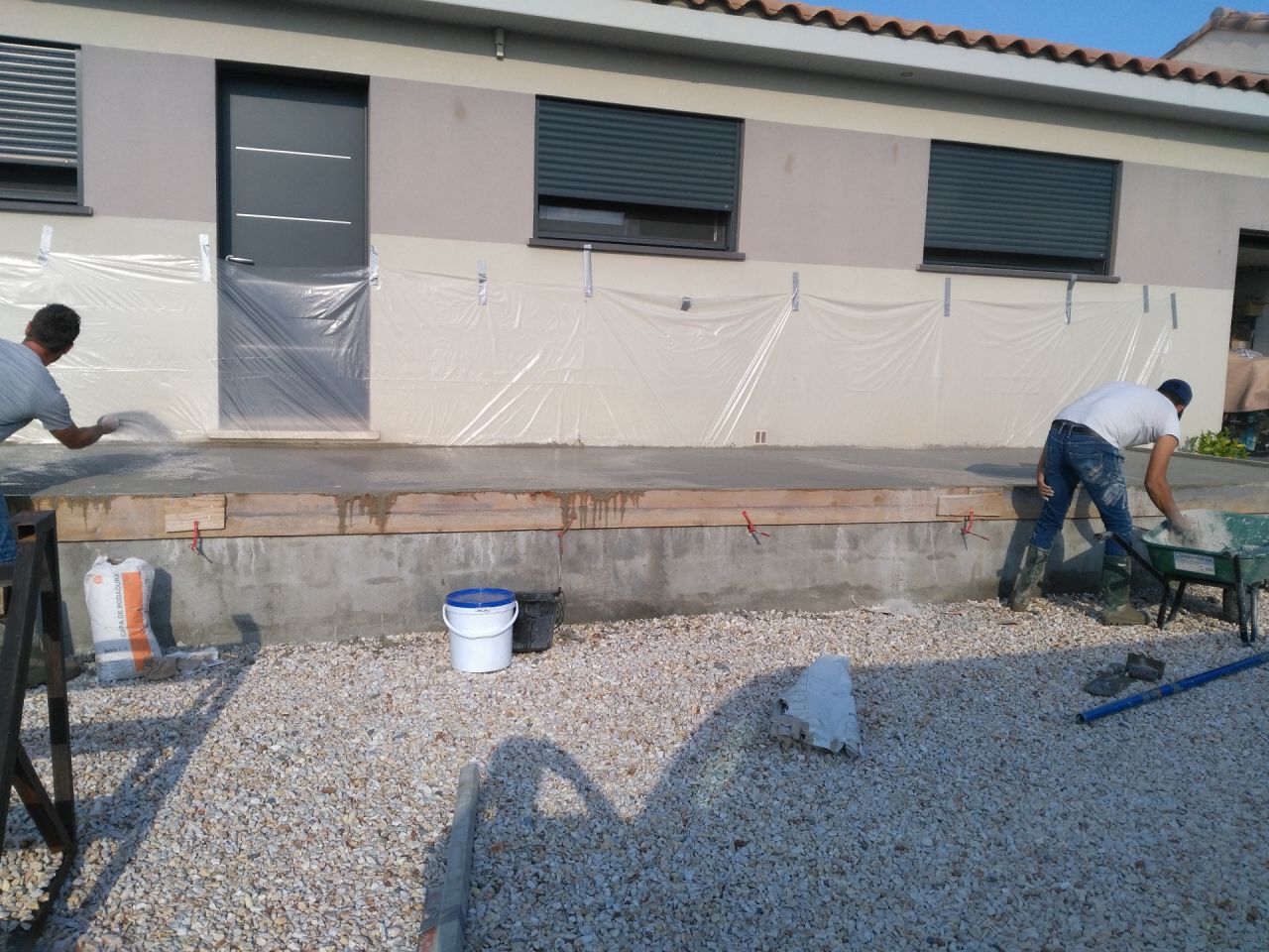 finition béton sur terrasse