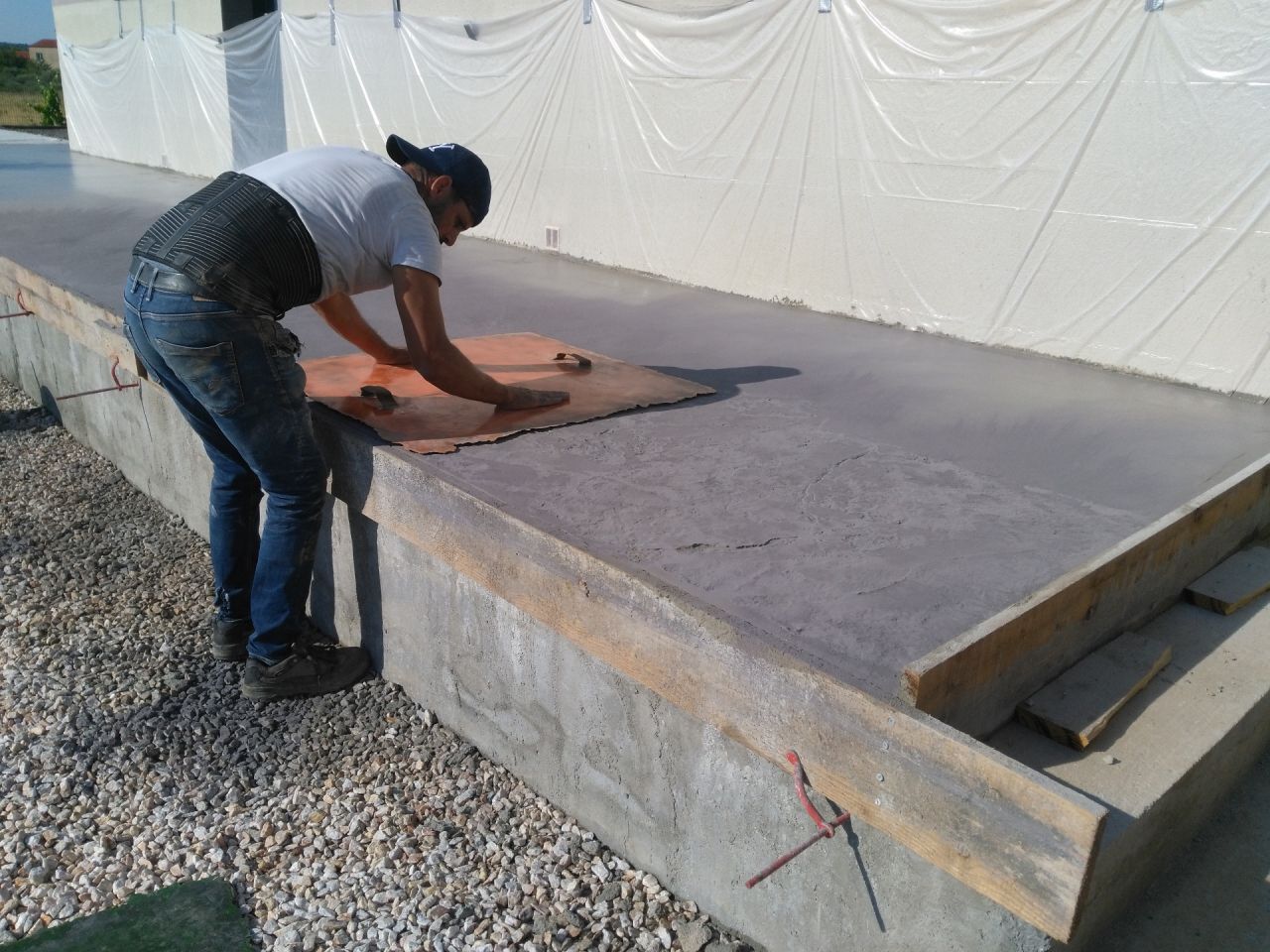 réalisation empreinte pour béton marqué