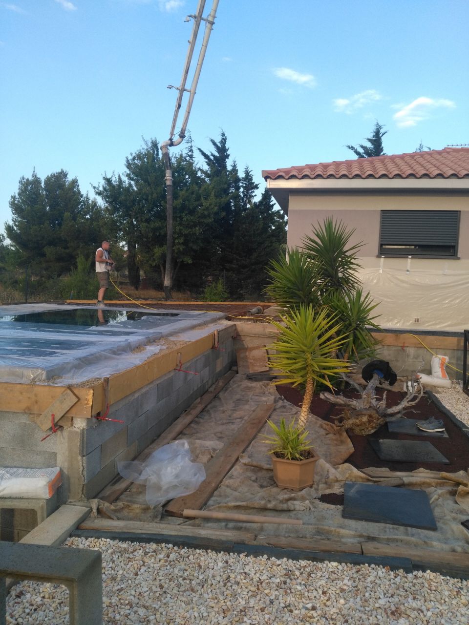 coulée du béton sur terrasse