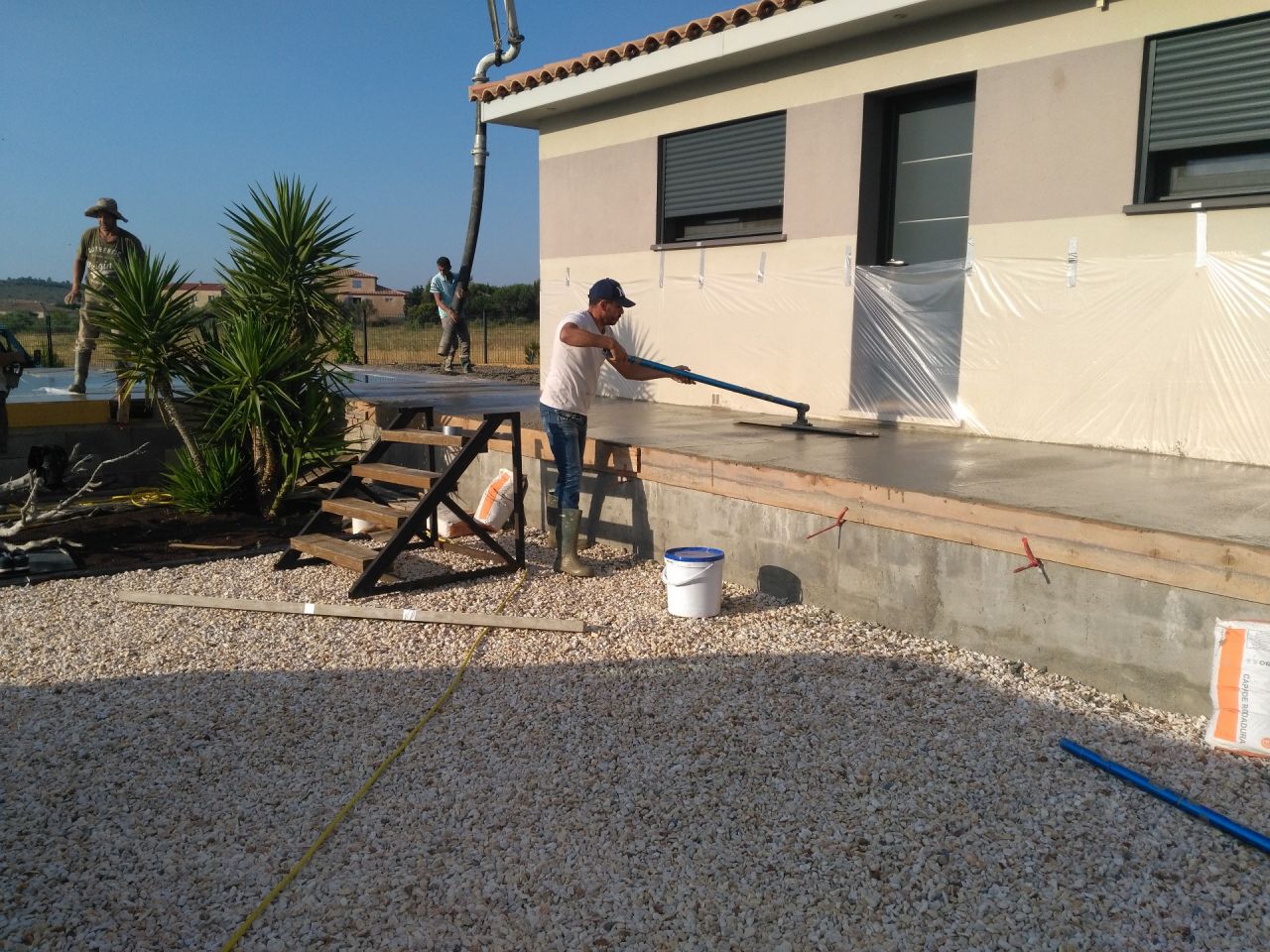 lissage béton sur terrasse