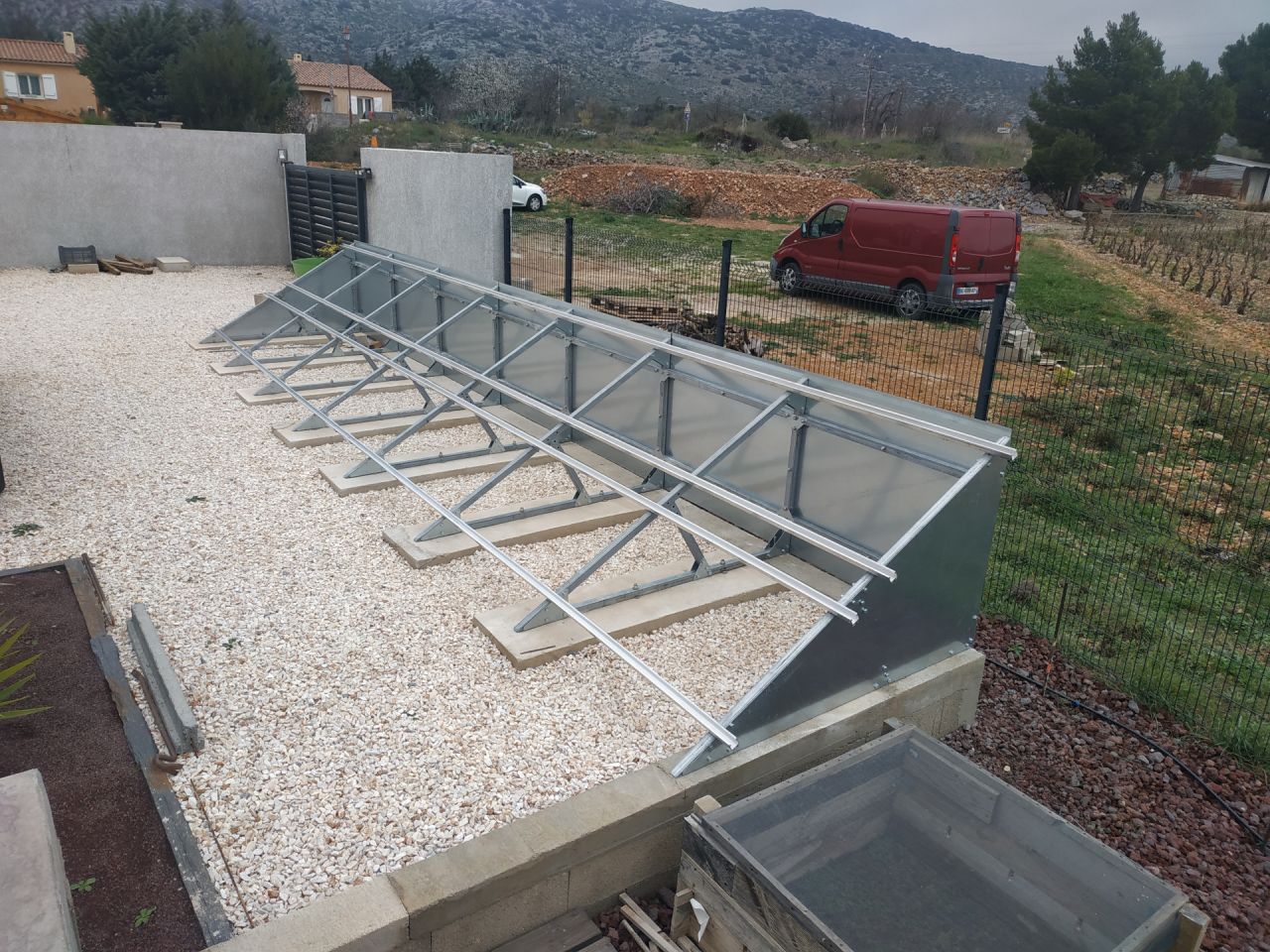 châssis et rails assemblés