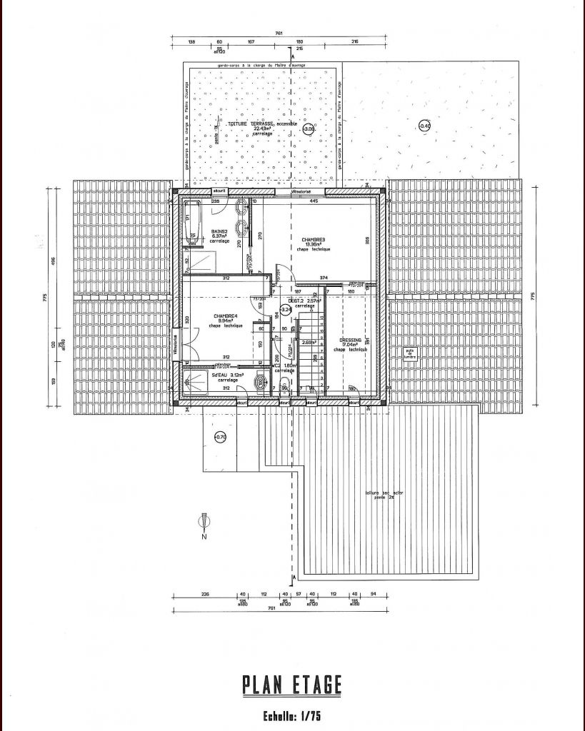 Et voici le plan de l'tage dfinitif