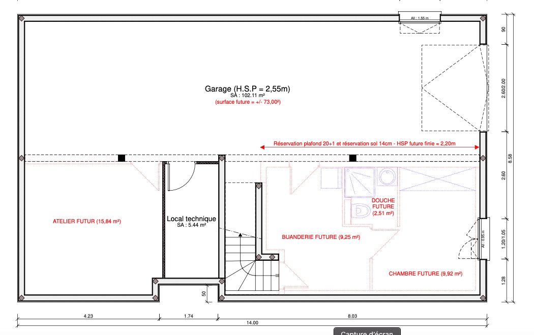 Plan du sous sol