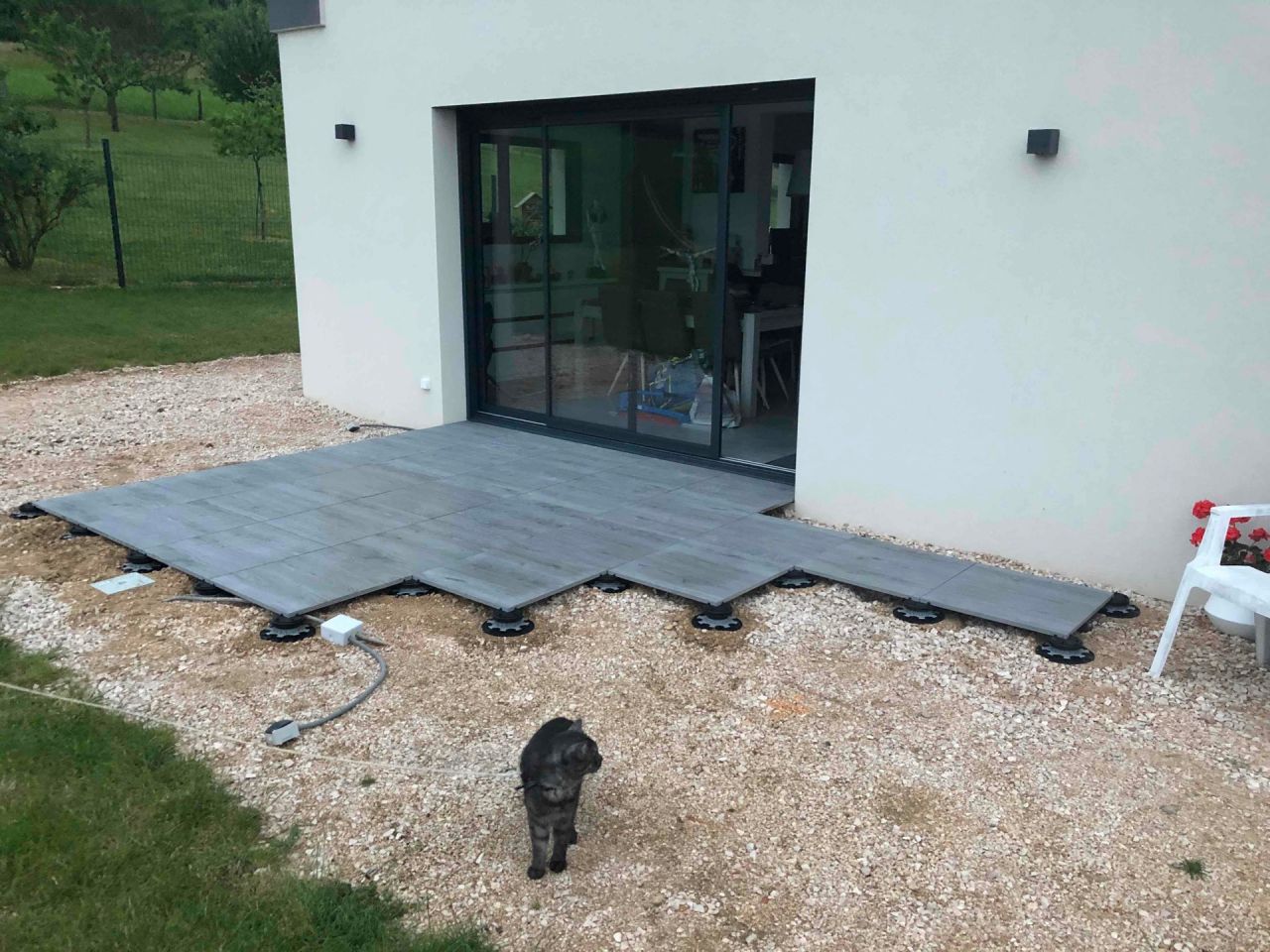 Premières dalles sur plot