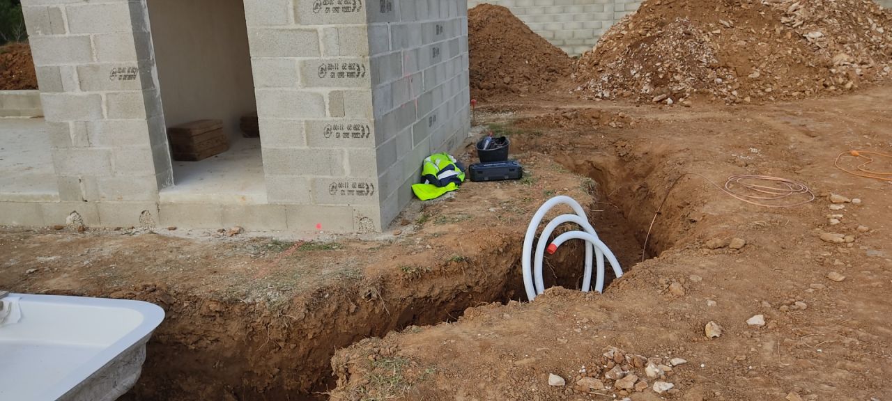 Installation de la piscine