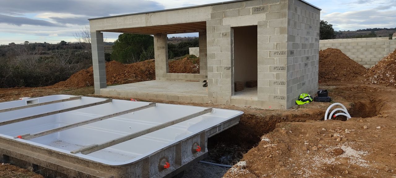 Installation de la piscine
