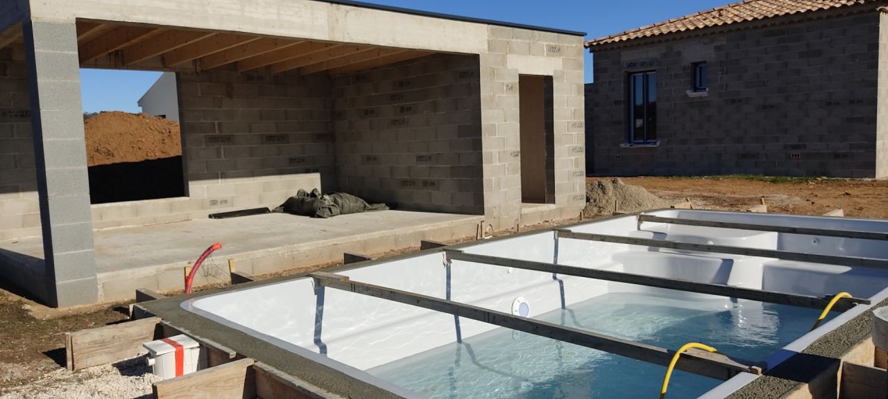 Installation de la piscine
