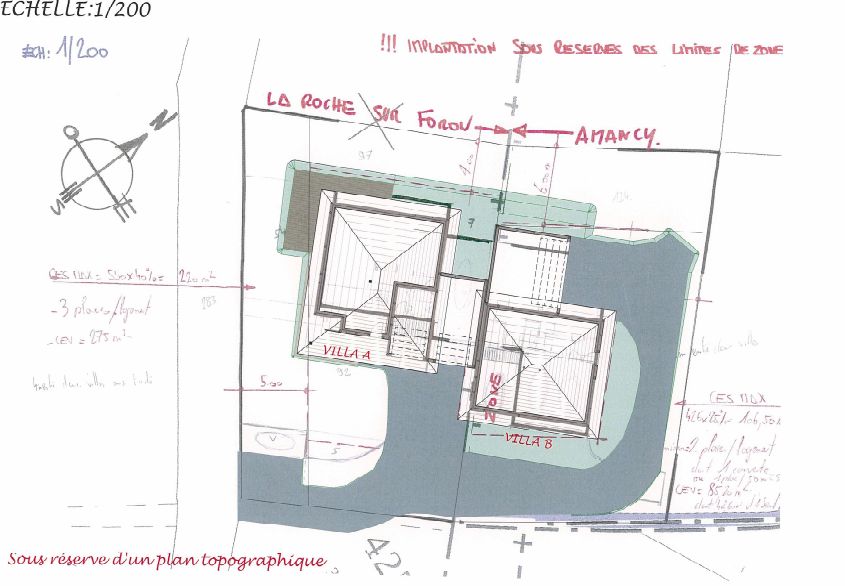 PLan de masse avec terrain et maison