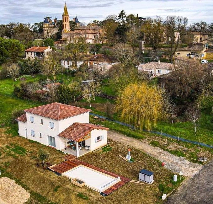 Photo maison vue du ciel