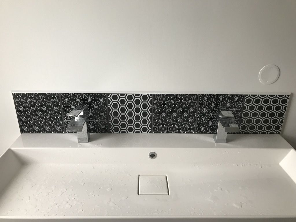 Carrelage double vasque