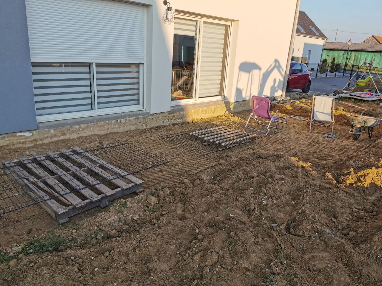 Terrasse décaissée