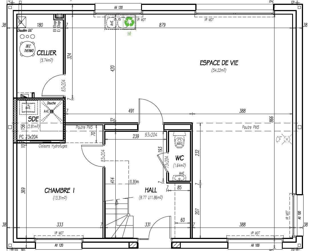 Plan du Rez-de-chausse