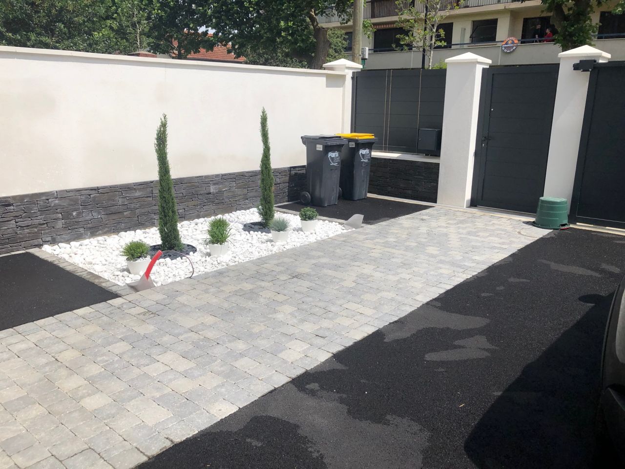 "Jardin" minéral en cours de réalisation
