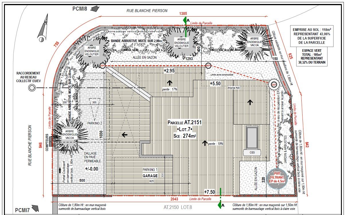 Plan de masse toiture de notre maison