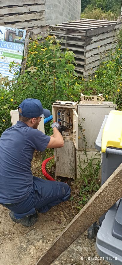 branchement du coffret provisoire sur le réseau, par ENEDIS