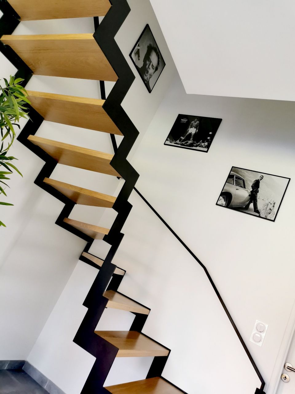 L'escalier s'habille en noir et blanc