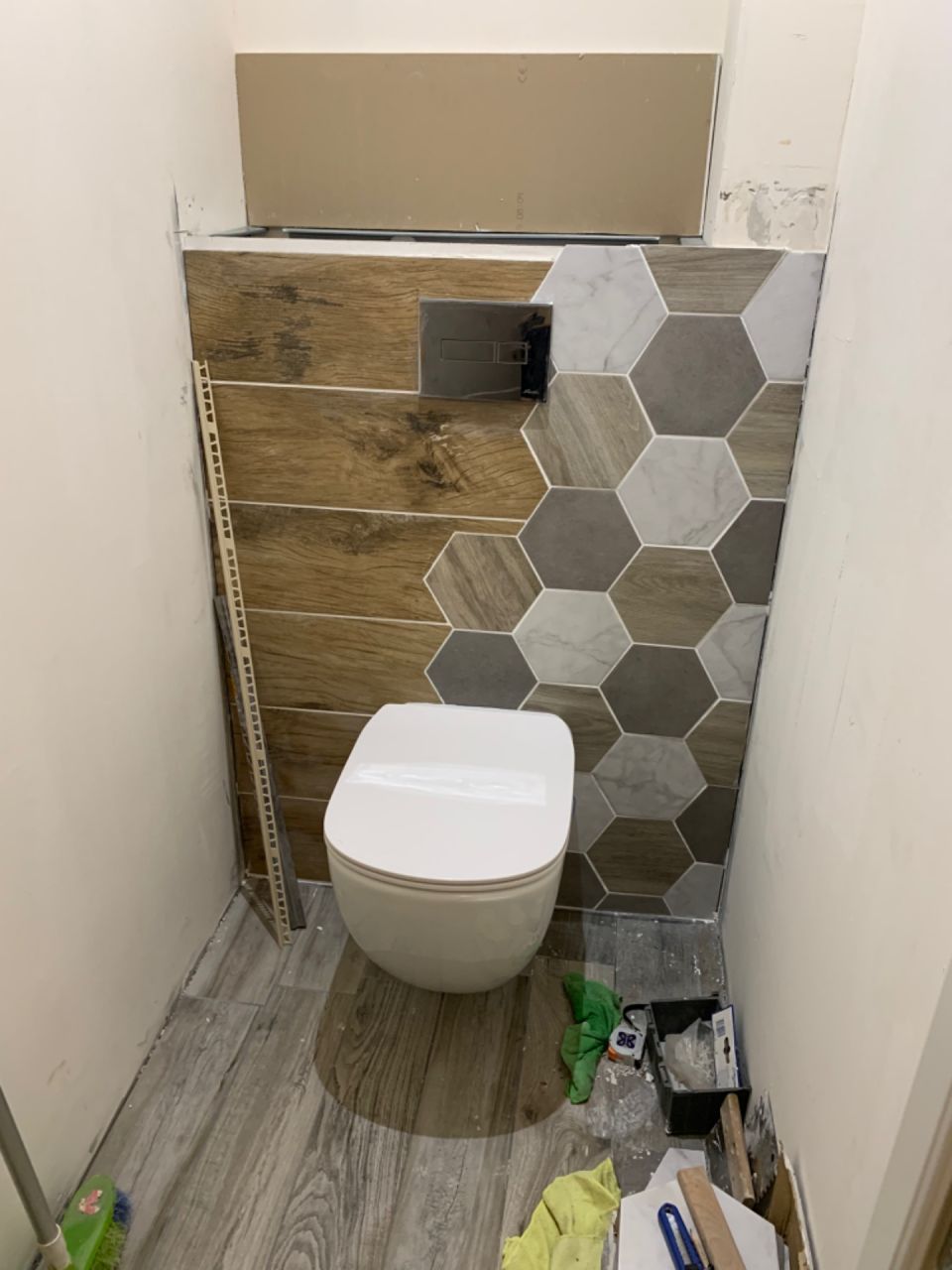 WC en cours de réalisation
