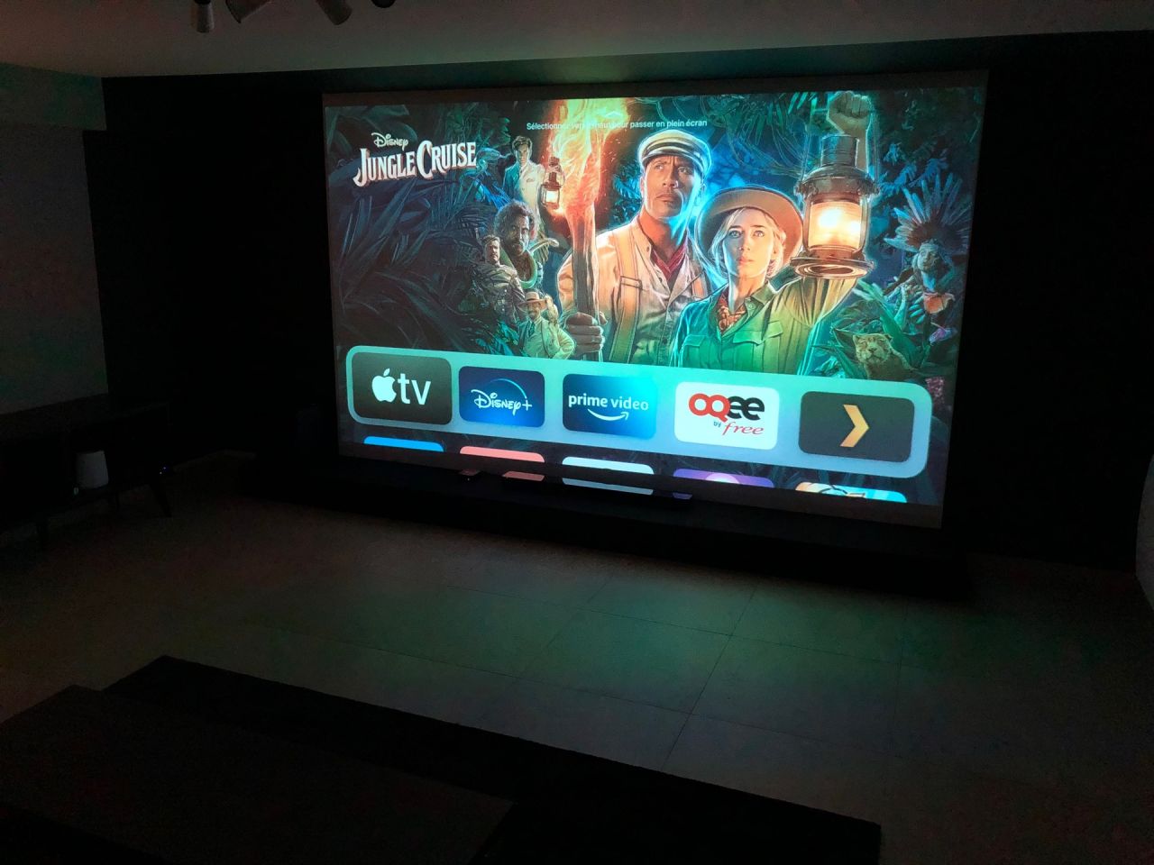 Essai de projection sur la zone finale