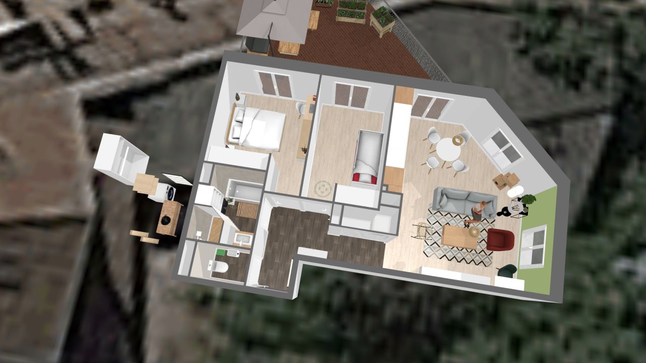 Plan originale 3D (avec lgre modification porte chambre 1 & SDB)