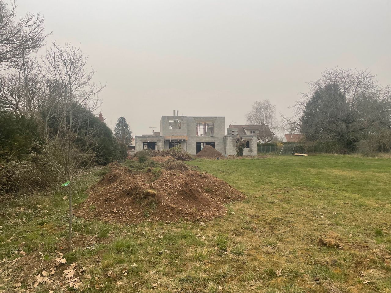 vue faade cot sud depuis le futur jardin