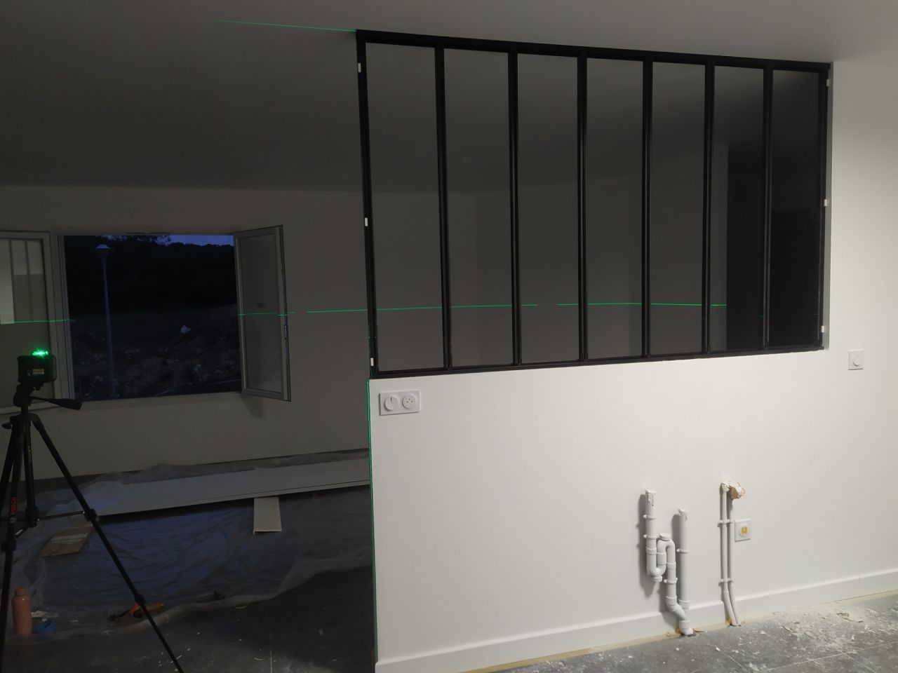Installation de la verrière
