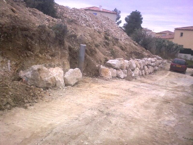 Mur d'enrochement