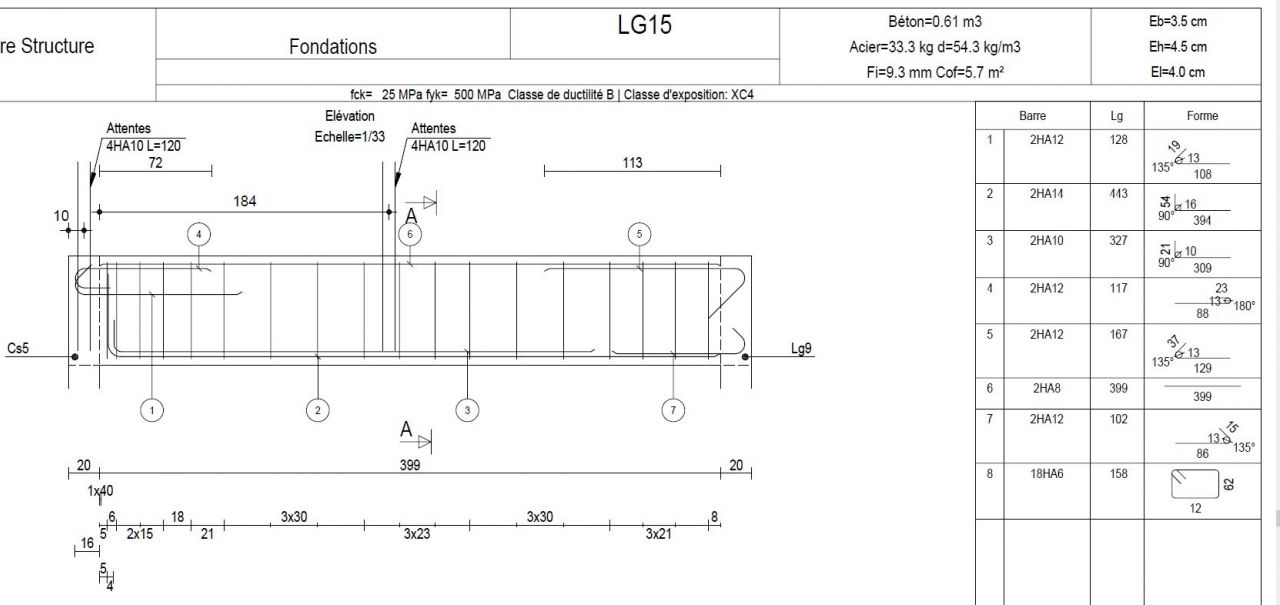 LG15 dtails ferraillage